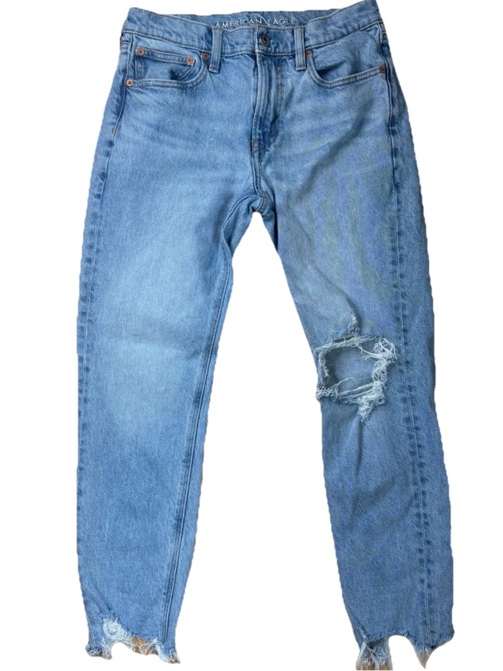 American Eagle Light Wash 90s Skinny Jeans 6 Short